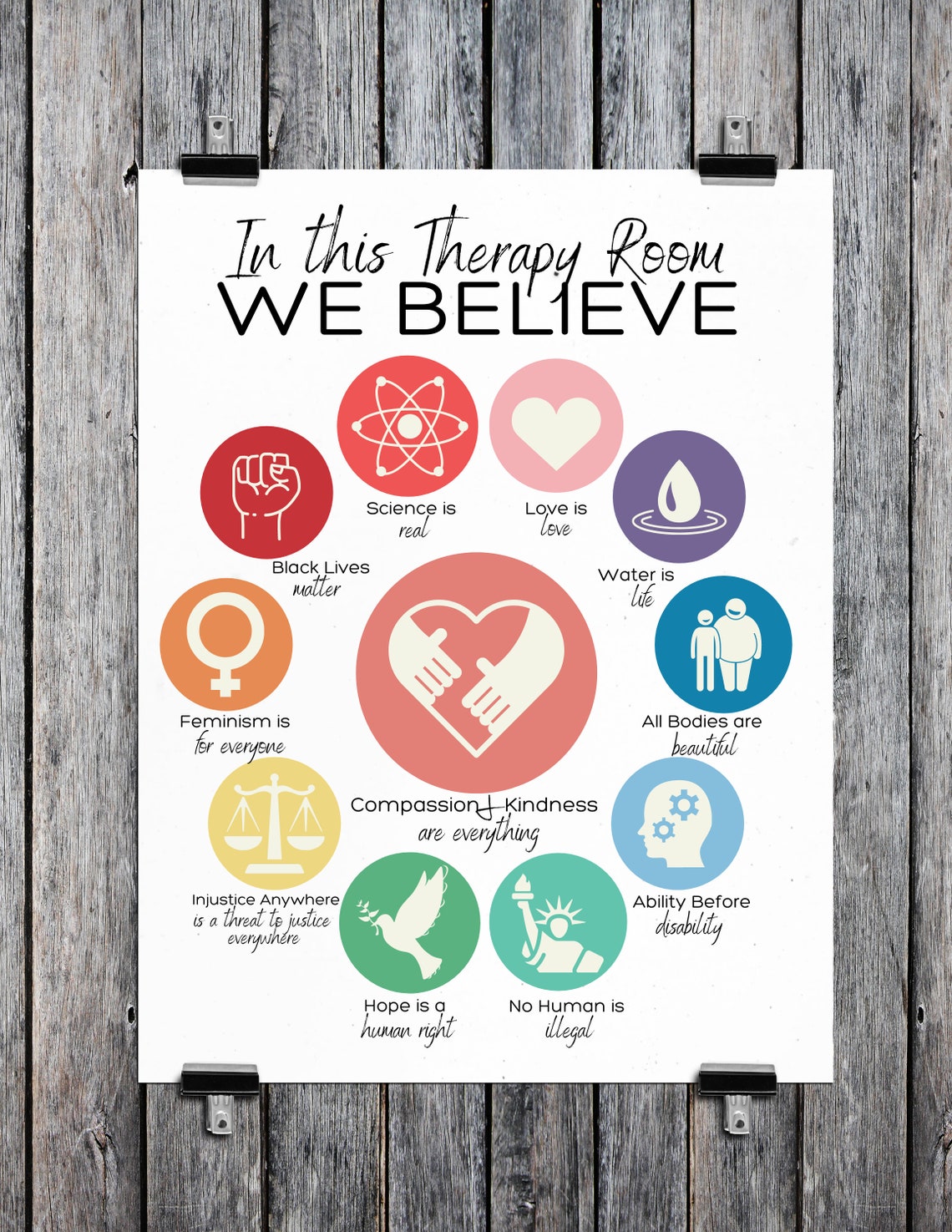 Customizable Therapy Room Wall Art/In This Therapy Room We Etsy España