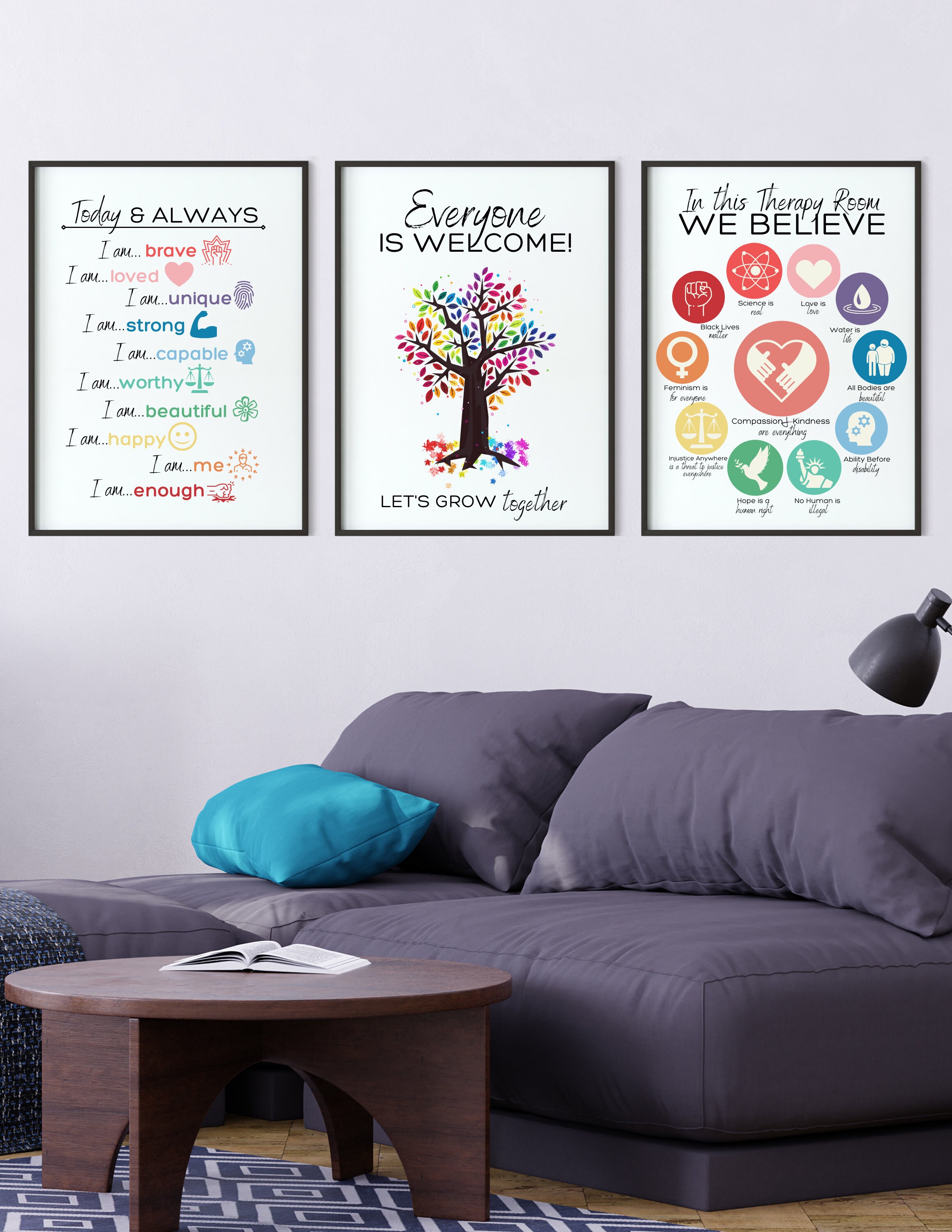 Customizable Therapy Room Wall Art/In This Therapy Room We Etsy España