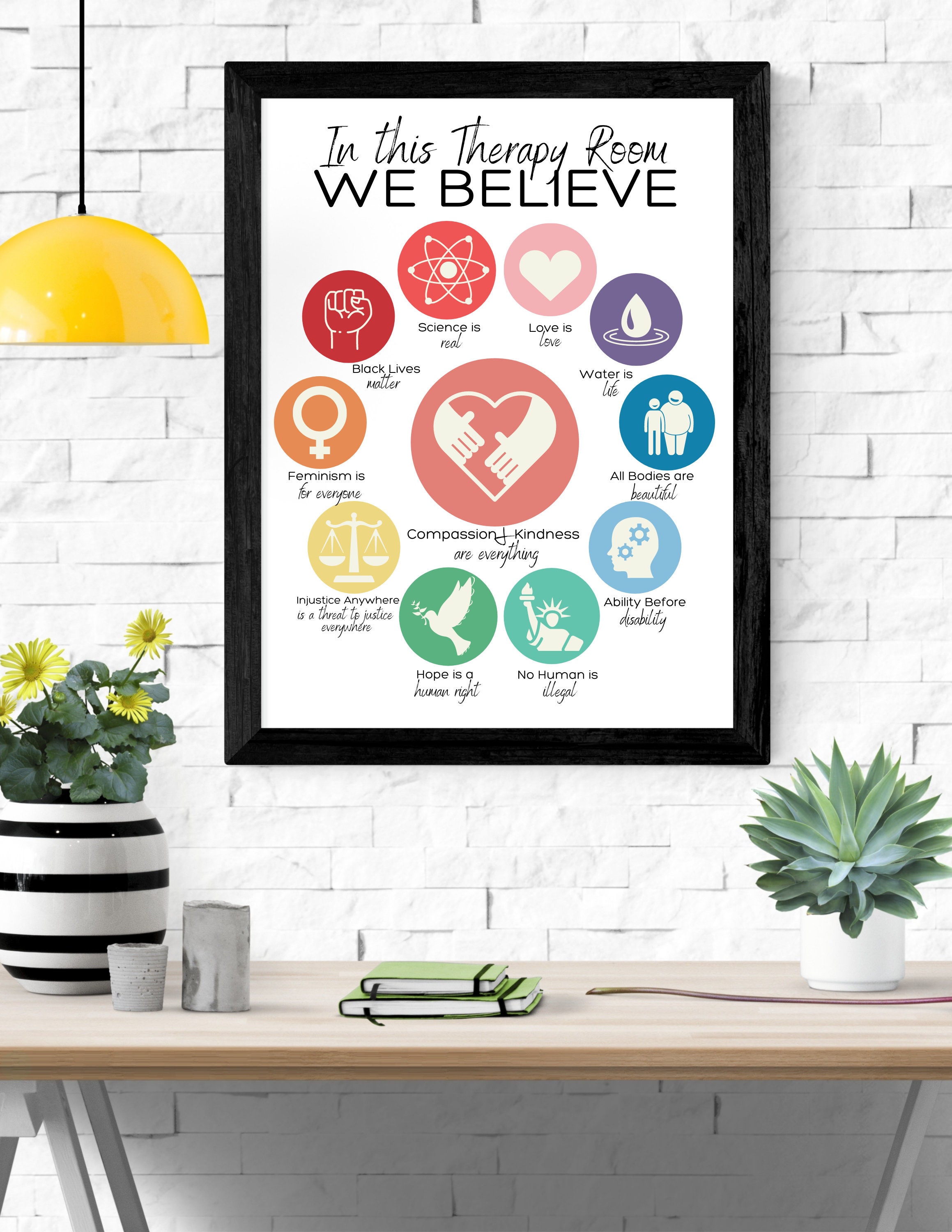 Customizable Therapy Room Wall Art/In This Therapy Room We Etsy España