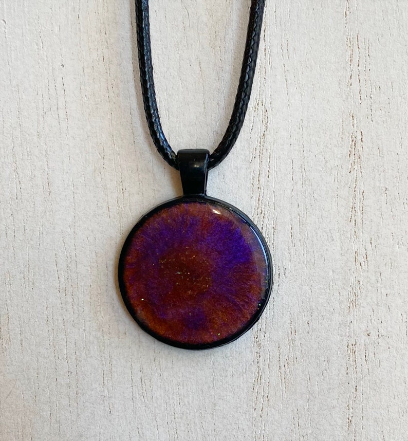 Multicolored Black Resin Necklace