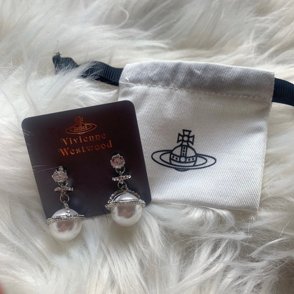 Vivienne westwood pearl earrings Clearance