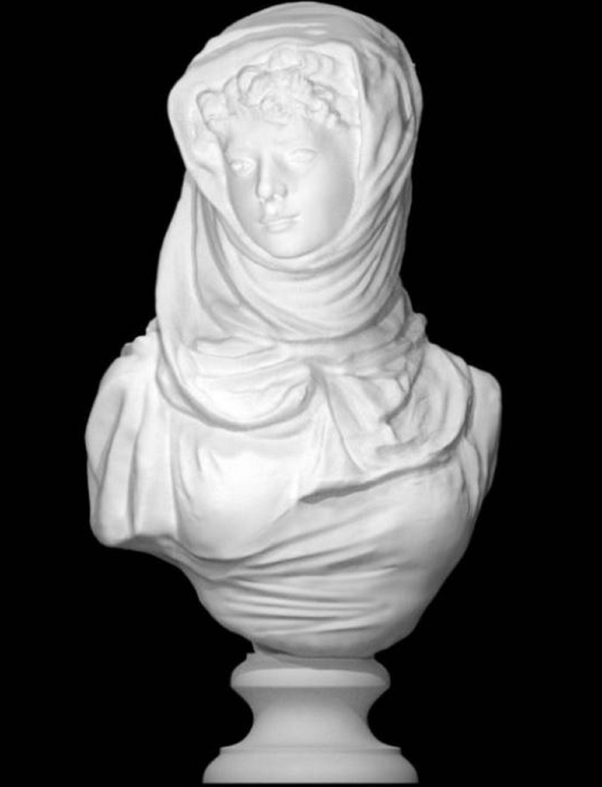 Miniature fantasy Bust of a Veiled Woman Etsy