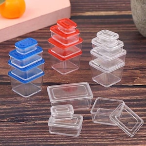 Miniature Dollhouse Kitchen Containers - 4 Piece Set with Lids