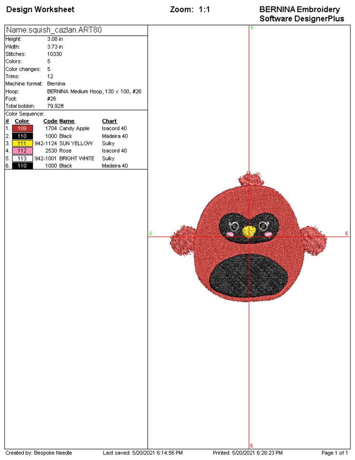 CAZLAN Red Cardinal Squishmallow Machine Embroidery Pattern | Etsy