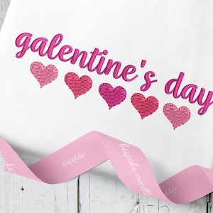 Galentine Tag Maschinenstickerei Design | 4x4 Stickrahmen Größe