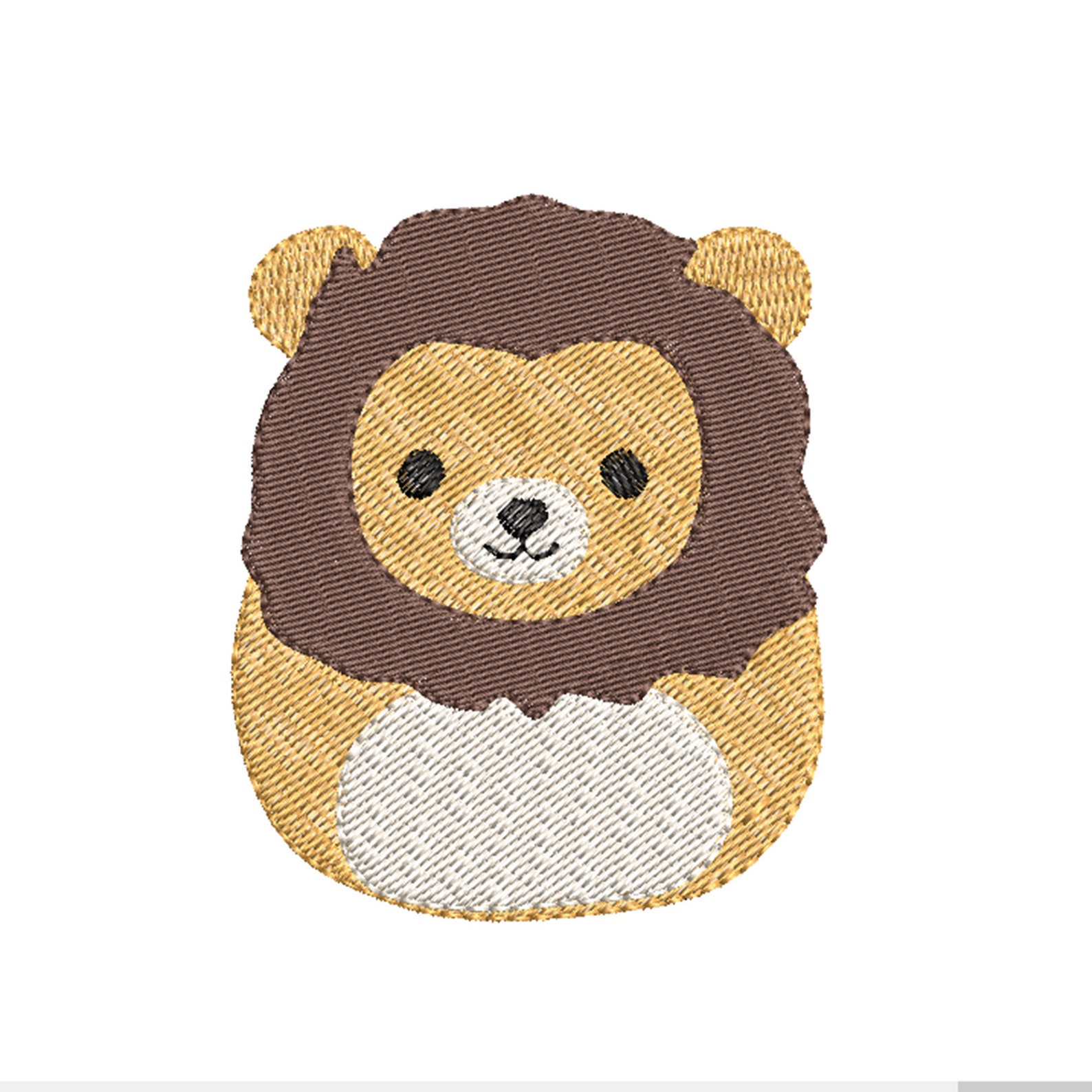 FRANCIS the Lion Squishmallow Embroidery Design Fill Stitch | Etsy