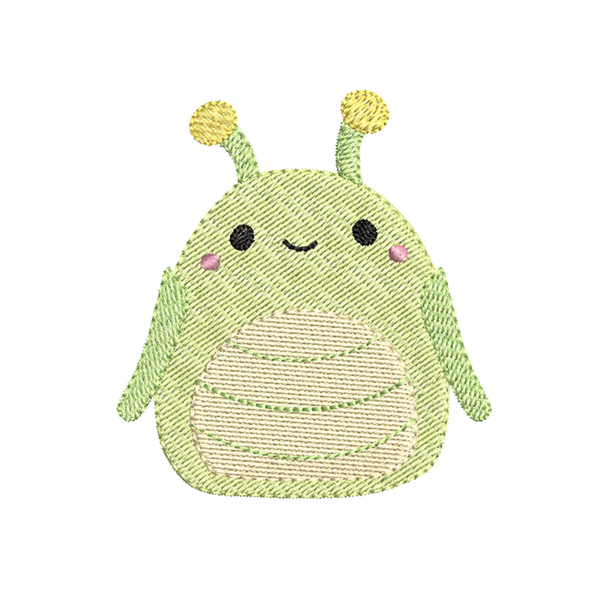 PILAR Green Grasshopper Squishmallow Apparel 4x4 Hoop Size Machine Embroidery Design Decor