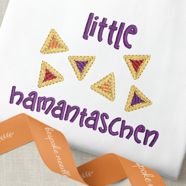 Little Hamantaschen Machine Embroidery Design | Adorable Baby Purim Pattern | 4x4 Hoop Size