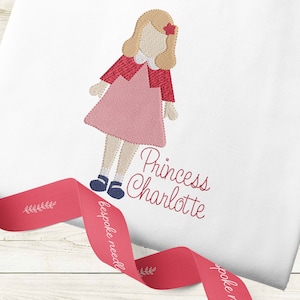 Prinses Charlotte Machine borduurwerk ontwerp | Kroning aandenken