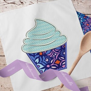Sweet Cupcake Applique Embroidery Design | Easy Applique Machine Pattern