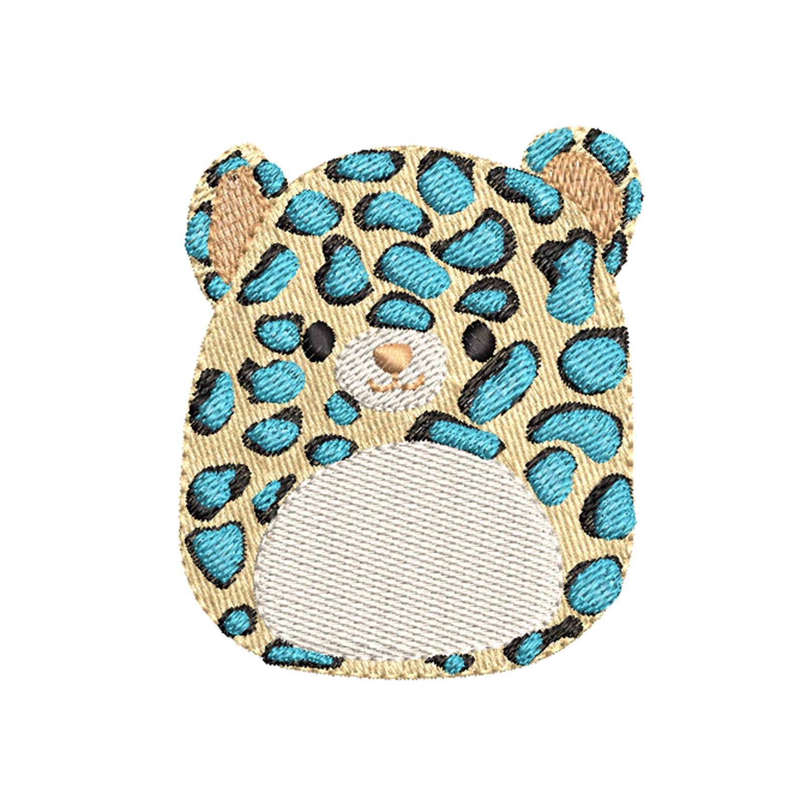 LIV Squishmallow Teal Leopard Machine Embroidery Pattern - Etsy