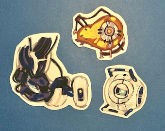 Pegatinas del portal - GladOs y Wheatley