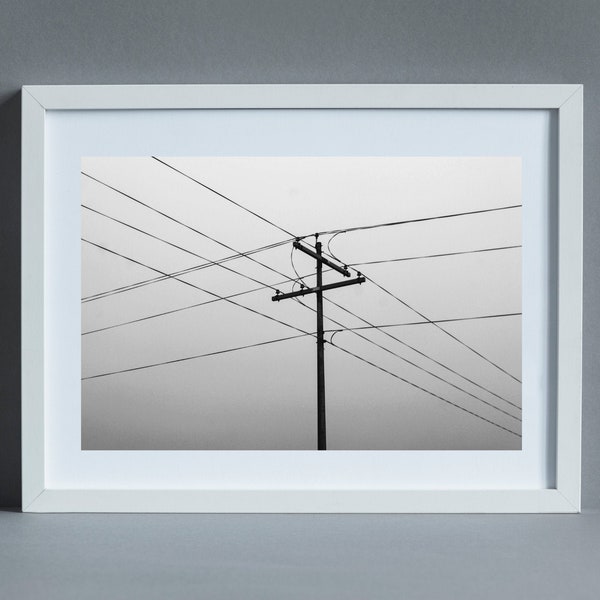 Power Line Photo, Power Line Picture, Power Line Photograph, Nature Decor, Power Line Photography, Power Line Art, Power Line Printable