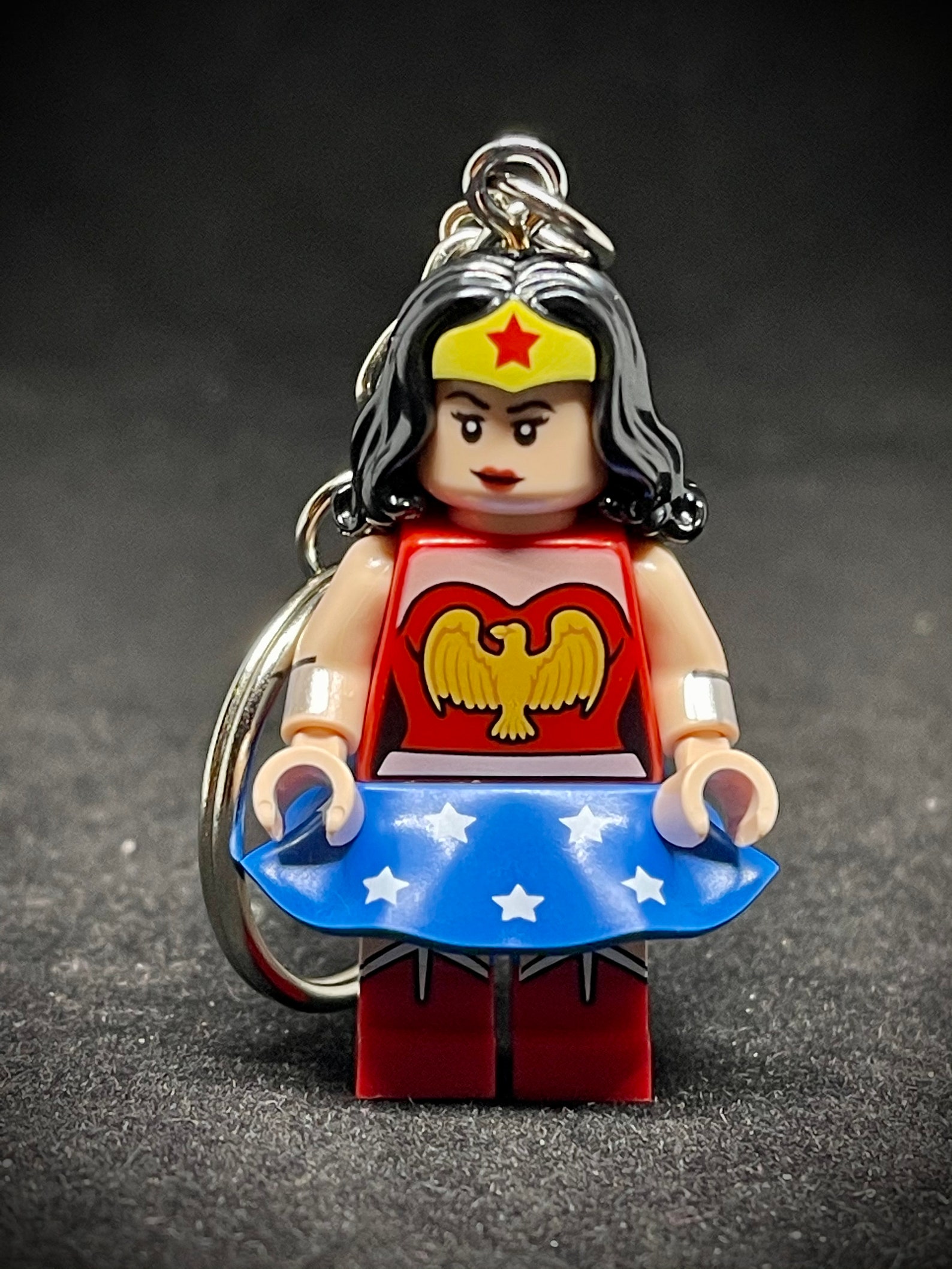 Wonder Woman™ Minifigure Keychain Keychain made with LEGO® Etsy