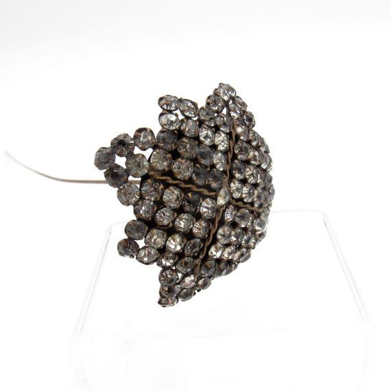 Antique Hatpin Large Snowflake Pattern Rhinestone… - image 3