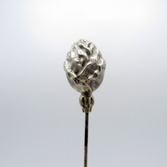 Antique Hatpin Unger Brothers Sterling Flower Rose