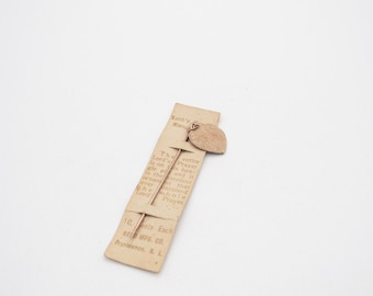 Antique Lord's Prayer on Heart Stick Pin, Stickpin on Original Card
