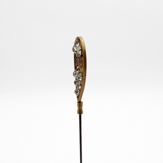 Antique Hatpin Teardrop Rhinestone Shape, Sparkling S… - Gem