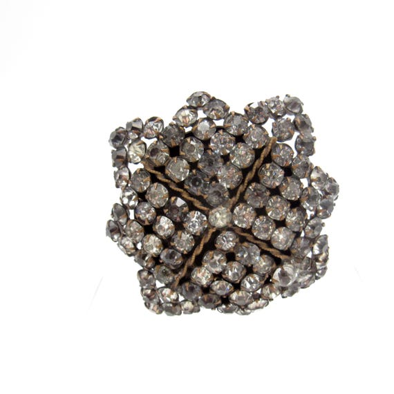 Antique Hatpin Large Snowflake Pattern Rhinestone… - image 2