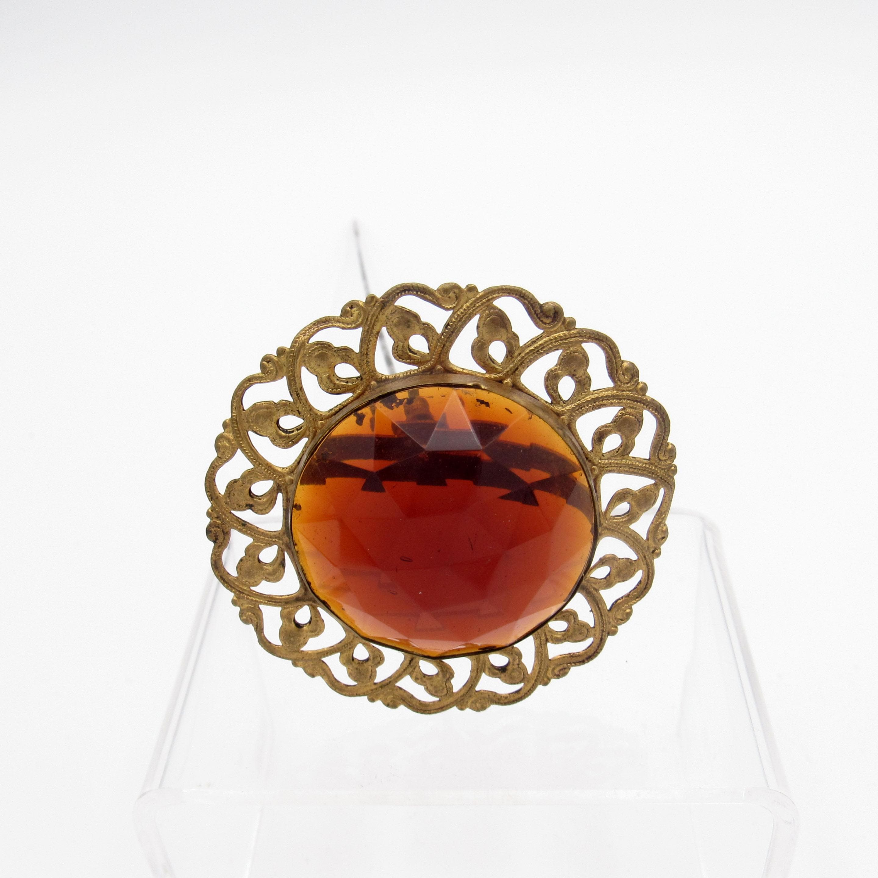 Antique amber/carnelian hat pin Antique 18K Yellow Gold Carnelian Agate Cameo 3 main image 3