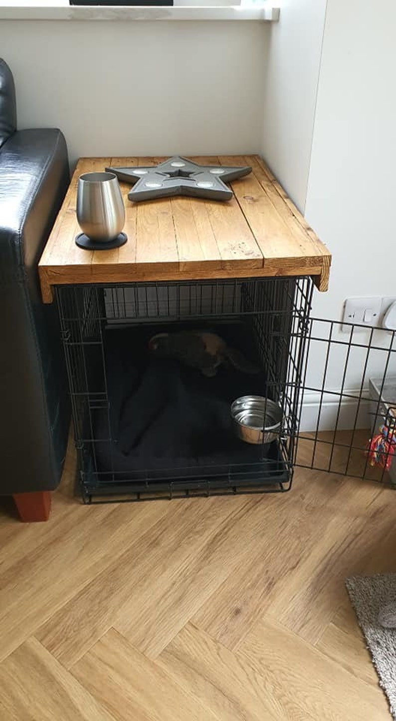 Rustic Dog Crate Topper Etsy UK