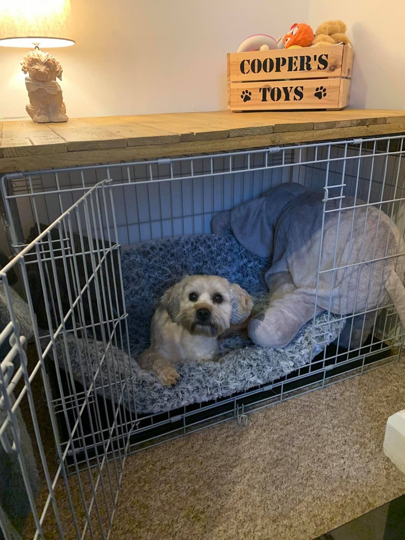 Rustic Dog Crate Topper Etsy UK