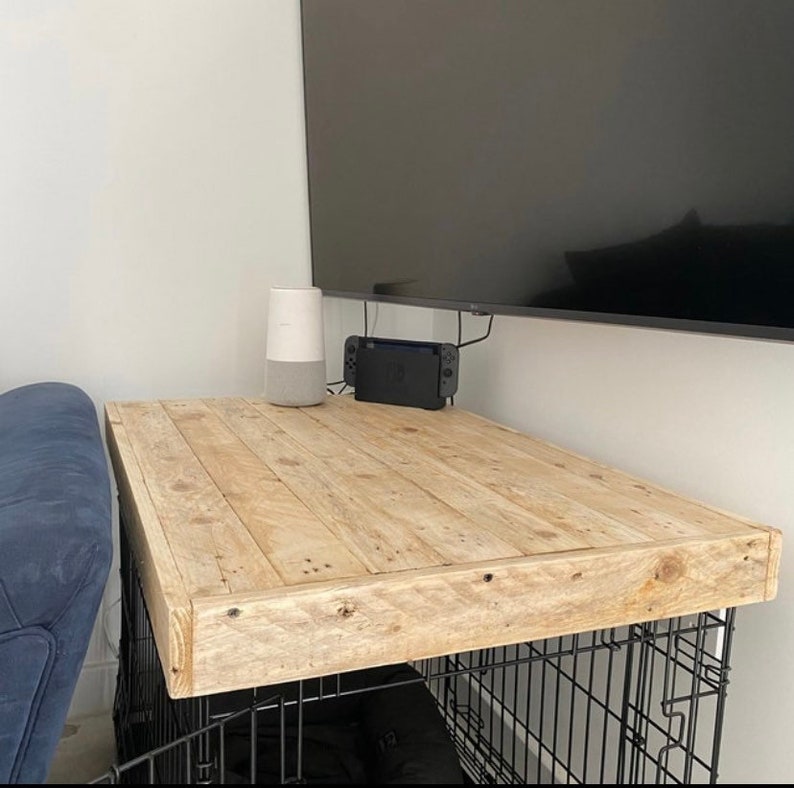 Rustic Dog Crate Topper Etsy UK