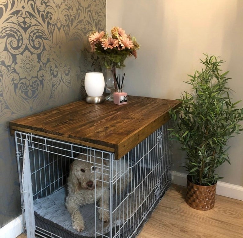 Rustic Dog Crate Topper Etsy UK