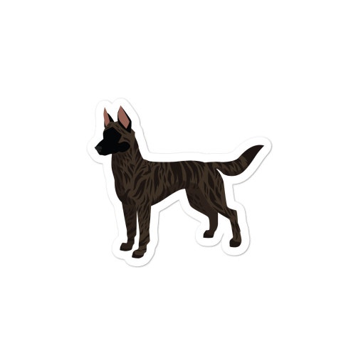 Dutch Shepherd Dog 01 in Watercolor Fine Art Print Glicee | Etsy