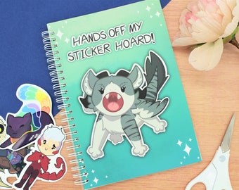 Cat Dragon reusable A5 sticker book
