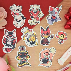 Paquete de pegatinas de gatos de Hazbin Hotel