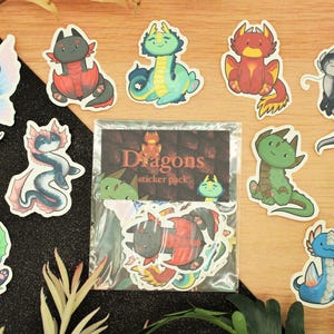 Paquete de pegatinas de dragones