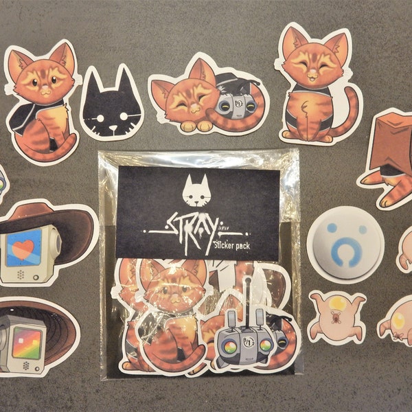 Stray Game Paper Sticker Pack