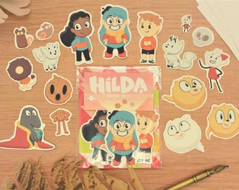 Paquete de pegatinas de papel Hilda