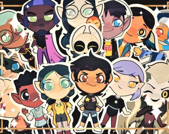 Owl House cast Vinyl stickers