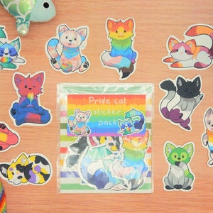 Pacchetto adesivi Pride Cat