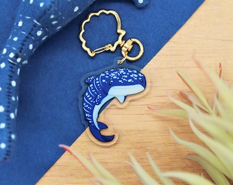 epoxy Acrylic Whale Shark keychain