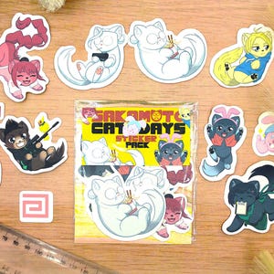 Sakamoto Cat Days Paper Sticker pack