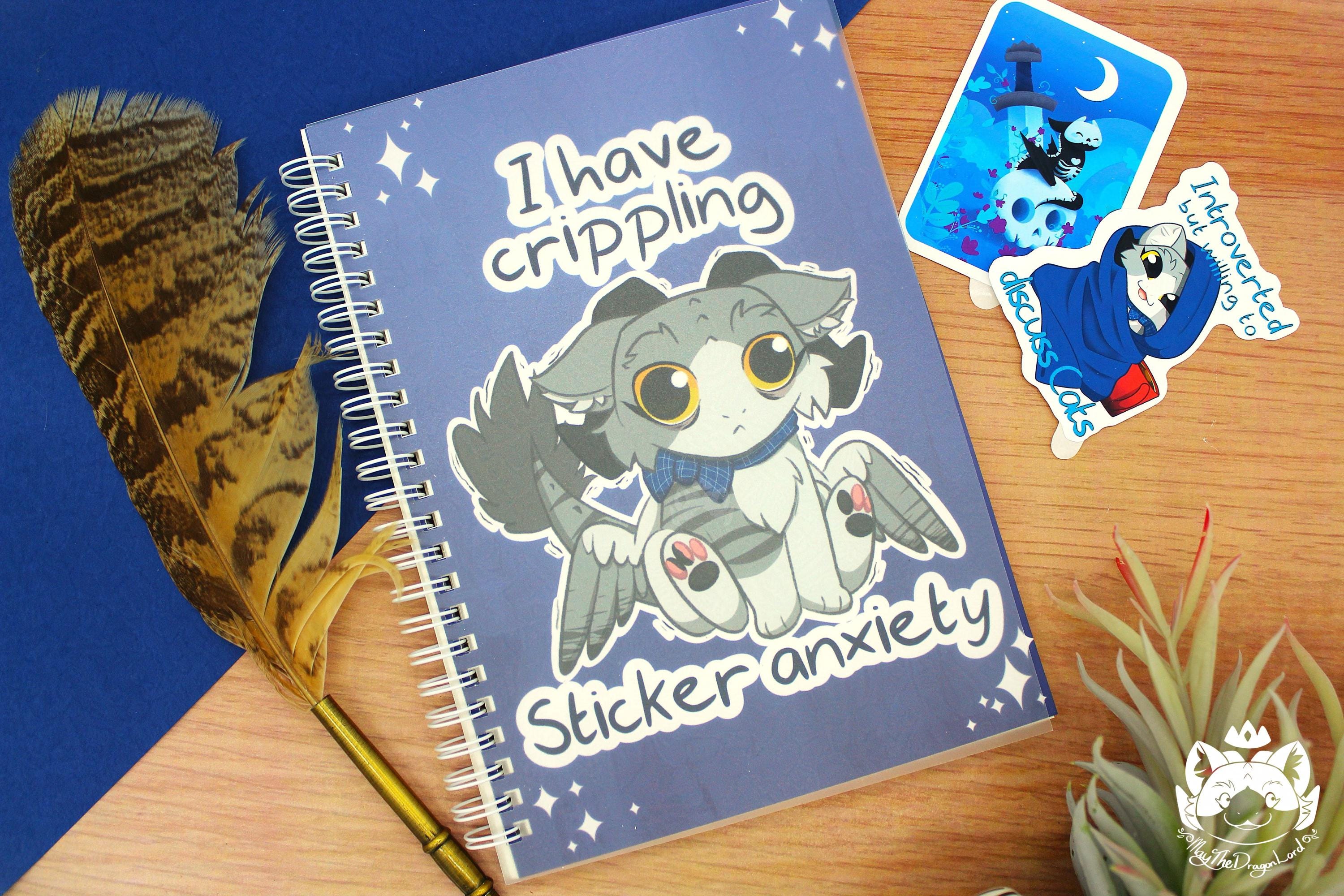 Sticker Anxiety Catdragon reusable sticker book
