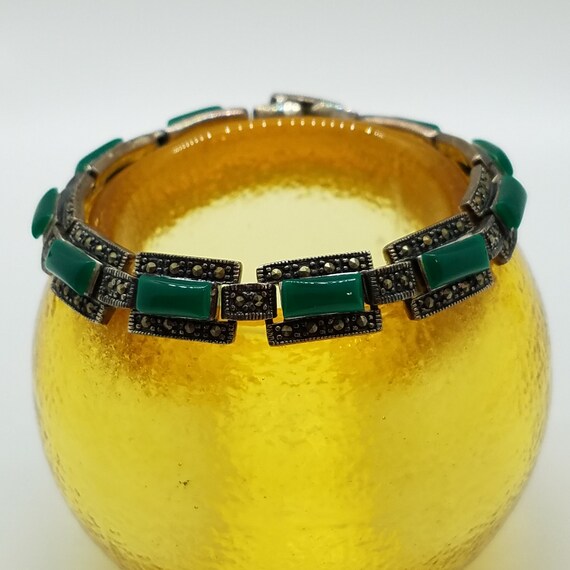 Green Onyx Bracelet in 925 Sterling Silver 10 Stunning Etsy