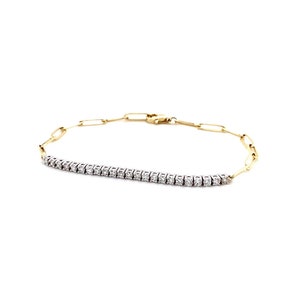 14K White Gold Diamond Bracelet
