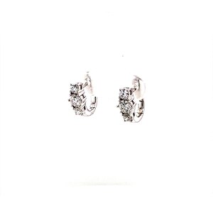 18K white gold diamond earring