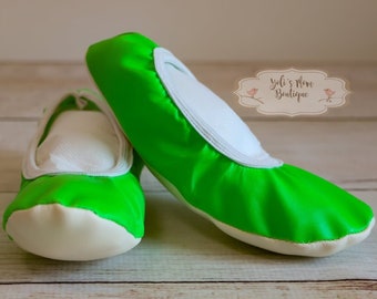 lime green flat shoes