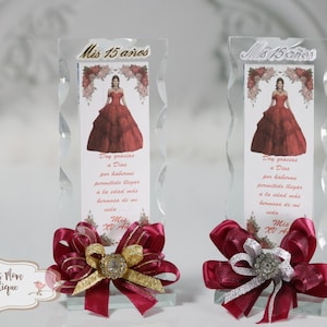FREE SHIPPING!!! 12 pcs Quinceañera Souvenirs, Quinceañera Souvenirs, Memories of Quince Years, Memoirs for Quinceañeras, Beautiful Favors