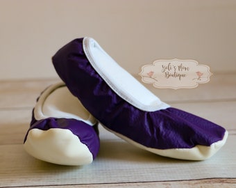 FAST SHIPPING!! Ballet Shoes Toddler, Purple Ballet Shoe, Ballerina Shoes, Leather Toddler Shoes, Flower Girl Shoes, Ballet Flats