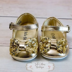 Gold dress shoes for baby girl deals