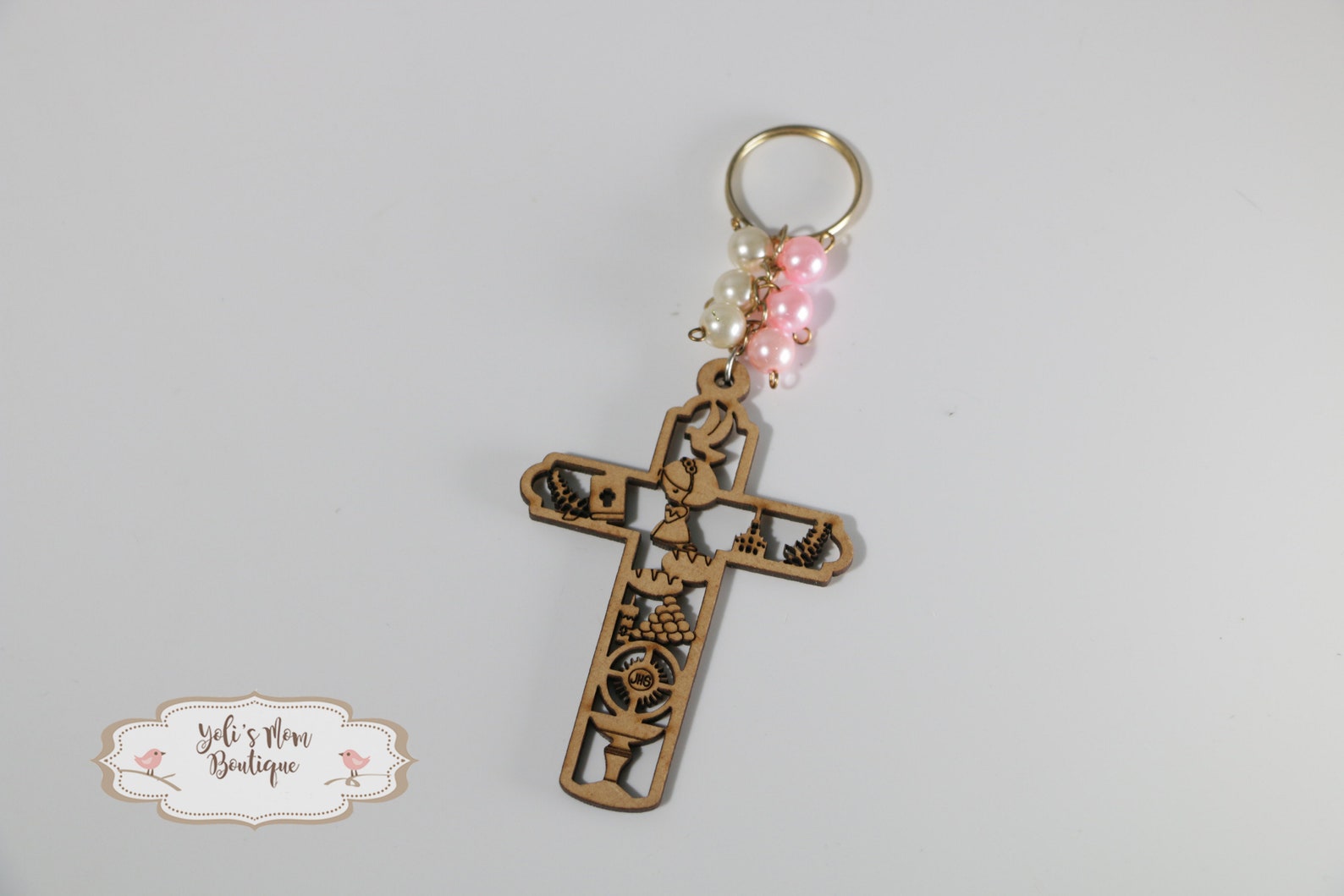 FAST SHIPPING!!! 12 Pcs First Communion Wooden Keychains, Wooden ...