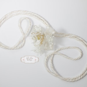 FAST SHIPPING!!! Beige Wedding Lasso Rope, Wedding Lasso/Lazo de wedding,Wedding Lasso Cord Rope With Flower, Traditional Beige Wedding Lasso