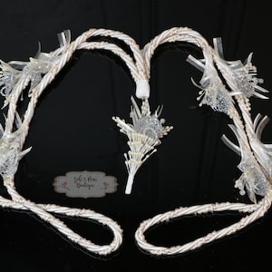 FREE SHIPPING!!! Beige Wedding Lasso Rope, Wedding Lasso/Lazo de wedding,Wedding Lasso Cord Rope With Flower, Traditional White Wedding Lasso
