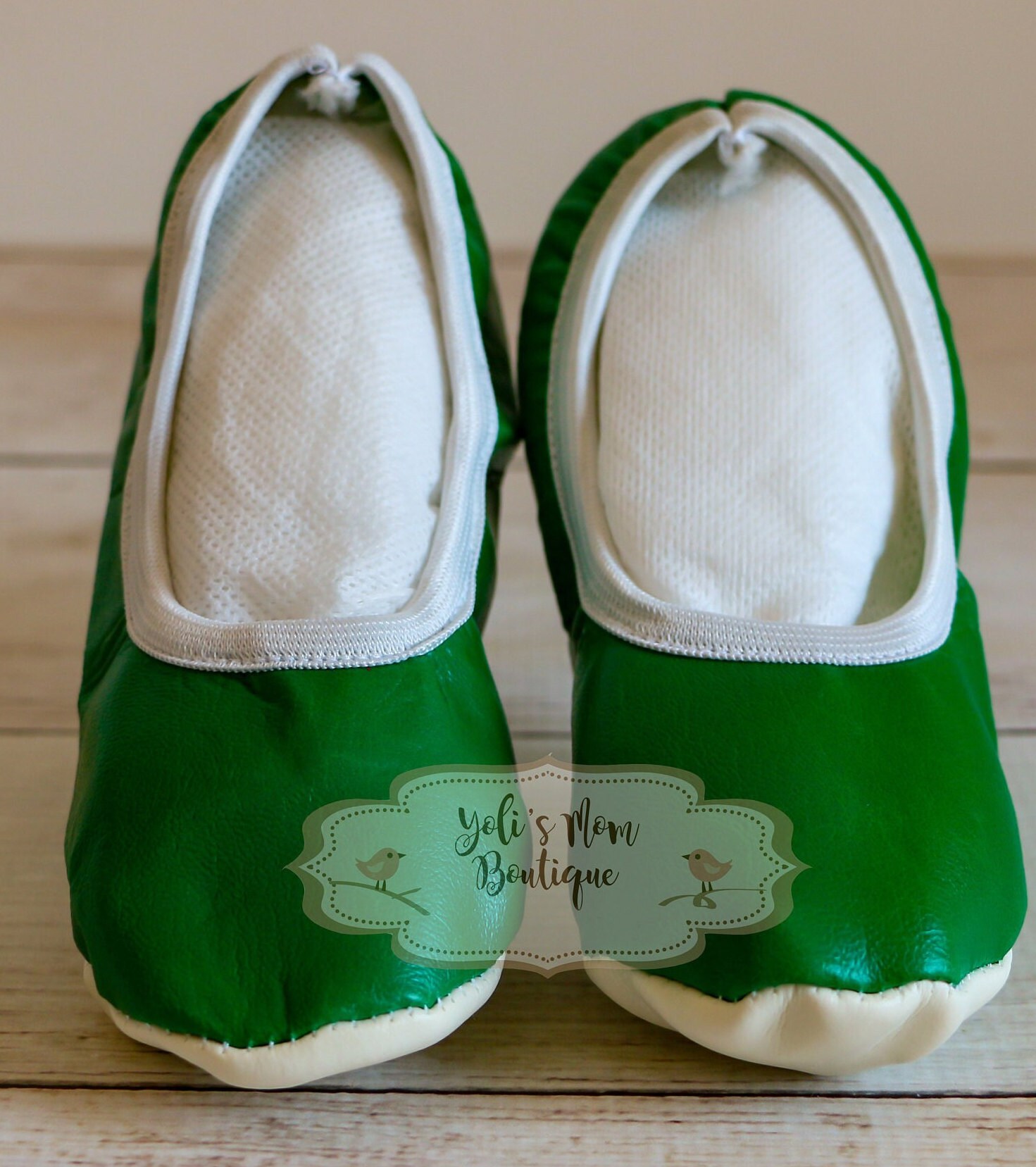 Groene Balletschoenen Platte schoenen SNELLE VERZENDING Lederen Peuter schoenen Ballet Flats Ballerina Schoenen Schoenen Meisjesschoenen Dansschoenen Balletschoenen Peuter Flower Girl Schoenen 